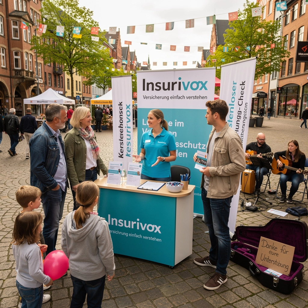 Eine Person, die ihre Versicherungspolice am Computer durchgeht.